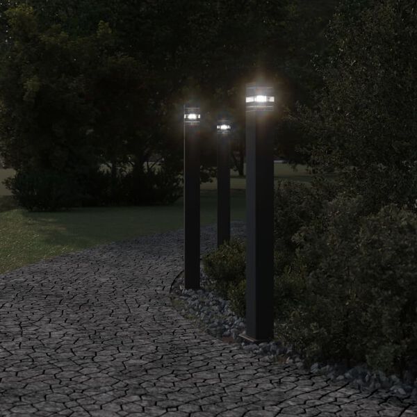 vidaXL Lampadaire d'ext&eacute;rieur noir 110 cm aluminium