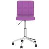 vidaXL Chaise pivotante de salle &agrave; manger Violet Similicuir