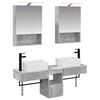 vidaXL Ensemble d'armoire de salle de bain 5 pc Gris b&eacute;ton