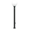 vidaXL Borne lumineuse avec capteur et prise 120 cm noire IP44