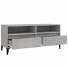vidaXL Meuble TV gris b&eacute;ton 100x34,5x44,5 cm bois d'ing&eacute;nierie