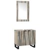 vidaXL Ensemble d'armoire de salle de bain 2 pcs Blanc