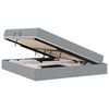 vidaXL Lit avec rangement et matelas Gris clair 160 x 200 cm Polyester