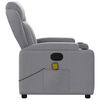 vidaXL Fauteuil de massage inclinable gris clair tissu