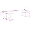 vidaXL Support de moniteur blanc 40x20x8 cm verre trempé et métal