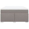 vidaXL Sommier &agrave; lattes de lit avec matelas Taupe 160x200 cm Tissu