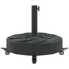 vidaXL Base de parasol avec roues pour m&acirc;ts &Oslash;38 / 48 mm 27 kg rond