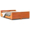 vidaXL Cadre de lit sans matelas cire marron 120x200cm bois pin massif