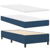 vidaXL Lit &agrave; ressorts avec matelas Bleu 80 x 200 cm tissu