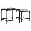 vidaXL Tables basses gigognes 2 pcs noir bois d'ingénierie