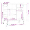 vidaXL Chariot de cuisine sonoma gris 87,5x38,5x84,5cm bois ingénierie