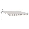vidaXL Auvent r&eacute;tractable &eacute;lectrique Gris clair et blanc 4,5 &times; 3 m