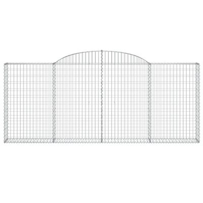 vidaXL Paniers à gabions arqués 6 pcs 300x30x120/140 cm fer galvanisé