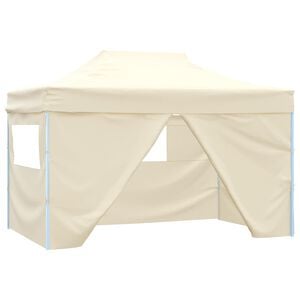 vidaXL Tente de f&ecirc;te 291 x 431 x 315 cm Cr&egrave;me Tissu Oxford