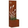 vidaXL &Eacute;cran de confidentialit&eacute; de jardin Fretwork Rouill&eacute; 50 x 140 cm