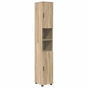 vidaXL Cabinet de salle de bain Ch&ecirc;ne Sonoma 30 x 35 x 192 cm