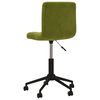 vidaXL Chaise pivotante de salle &agrave; manger Vert clair Velours