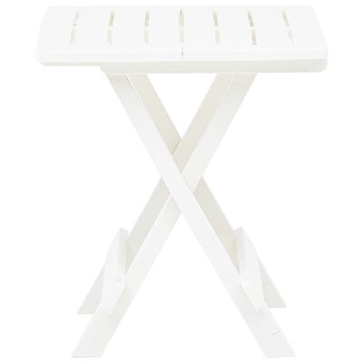 vidaXL Table pliable de jardin blanc 45x43x50 cm plastique