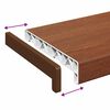 vidaXL Appui de fen&ecirc;tre Bois Brun 60 x 20 x 4,5 cm PVC