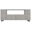 vidaXL Meuble TV Gris béton 120x35x48 cm Bois d'ingénierie