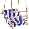vidaXL Balan&ccedil;oire pour b&eacute;b&eacute; avec ceinture de s&eacute;curit&eacute; Coton Bois Bleu