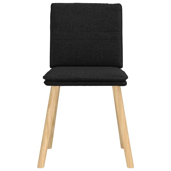 vidaXL Chaises &agrave; manger lot de 4 noir tissu