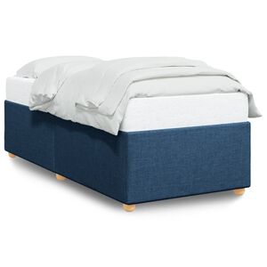 vidaXL Cadre de lit sans matelas bleu 80x200 cm tissu