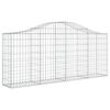 vidaXL Panier de gabions arqu&eacute; 200x30x80/100 cm Fer galvanis&eacute;