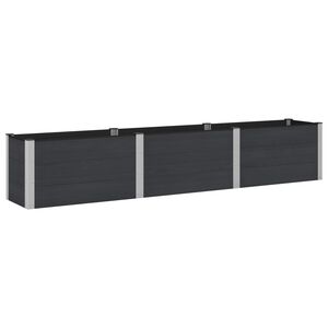 vidaXL Jardini&egrave;re sur&eacute;lev&eacute;e Noir 300 x 50 x 54 cm WPC et Aluminium
