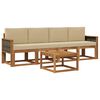 vidaXL Ensemble de canap&eacute;s d'ext&eacute;rieur 4 pc Naturel
