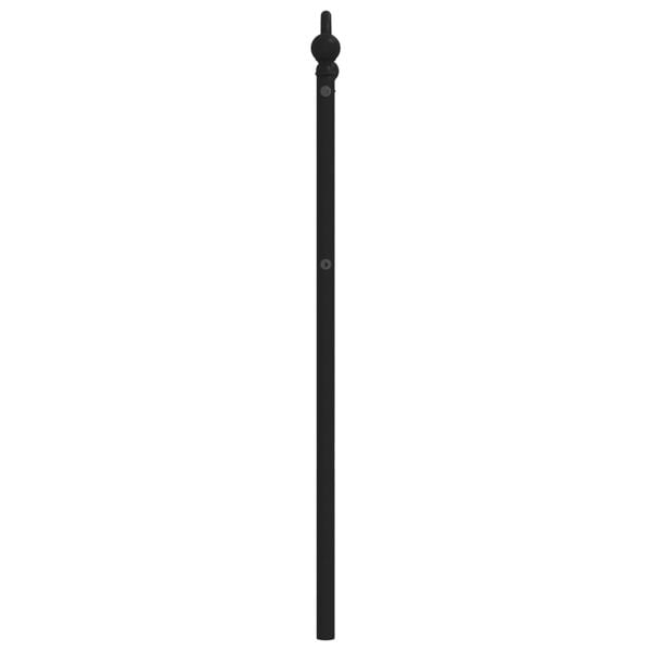 vidaXL T&ecirc;te de lit m&eacute;tal noir 90 cm