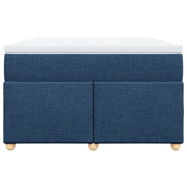 vidaXL Sommier &agrave; lattes de lit avec matelas bleu 120x190 cm tissu