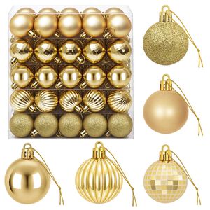 vidaXL Ensemble de boules de No&euml;l 100 pc Dor&eacute; 4 cm Polystyr&egrave;ne
