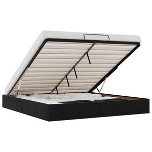 VidaXL Cadre de lit ottoman avec matelas noir 180x200 cm velours