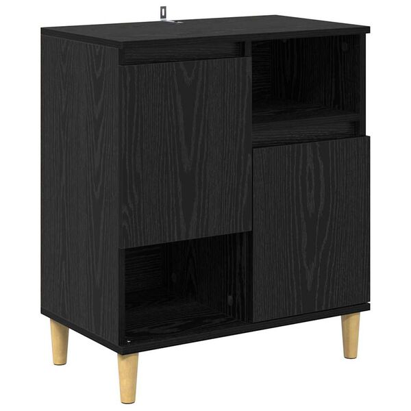 vidaXL Buffet Ch&ecirc;ne noir 35 x 60 x 70 cm Bois d'ing&eacute;nierie