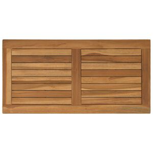 vidaXL Plateau de table Rectangulaire Bois de teck massif Naturel