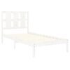 vidaXL Cadre de lit sans matelas blanc 90x190 cm bois massif