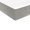 vidaXL Sommier &agrave; lattes de lit et matelas Gris clair 90x190 cm Velours
