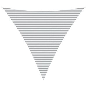 vidaXL Voile d'ombre Gris clair et blanc 5 x 5 x 5 m