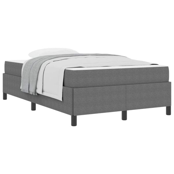 vidaXL Cadre de lit avec matelas Gris clair 120 x 190 cm tissu
