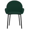 vidaXL Chaises &agrave; manger lot de 2 Vert fonc&eacute; Velours