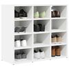 vidaXL Cabinet &agrave; chaussures Blanc 77,5 x 30 x 67 cm Bois d'ing&eacute;nierie