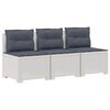 vidaXL Canap&eacute; de jardin 3 places avec coussins look rattan 3 place PP