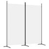 vidaXL Cloison de s&eacute;paration 2 panneaux Blanc 175x180 cm Tissu