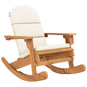 vidaXL Chaise &agrave; bascule Adirondack avec coussins bois massif d'acacia