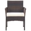 vidaXL Fauteuils de jardin et coussins lot de 2 Marron R&eacute;sine tress&eacute;e