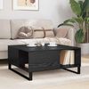 vidaXL Table basse Chêne noir 80 x 80 x 36,5 cm Bois d'ingénierie