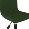 vidaXL Chaises pivotantes &agrave; manger lot de 2 Vert fonc&eacute; Velours