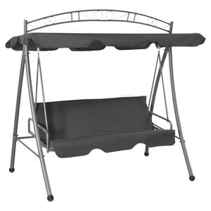 vidaXL Balancelle convertible &agrave; auvent Anthracite 198x120x205 cm Acier