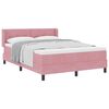 vidaXL Lit &agrave; ressorts avec t&ecirc;te de lit Rose 200 x 160 cm Velours